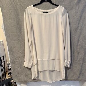Size 4 Cream White House Black Market Layered Blouse